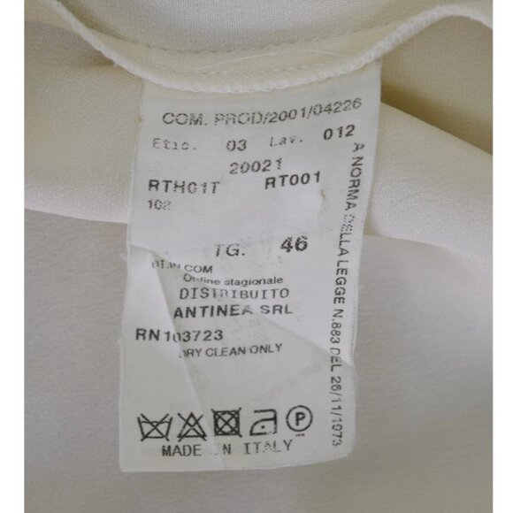 ARMANI COLLEZIONI SILK IVORY SHELL SLEEVELESS TOP - Picture 6 of 7